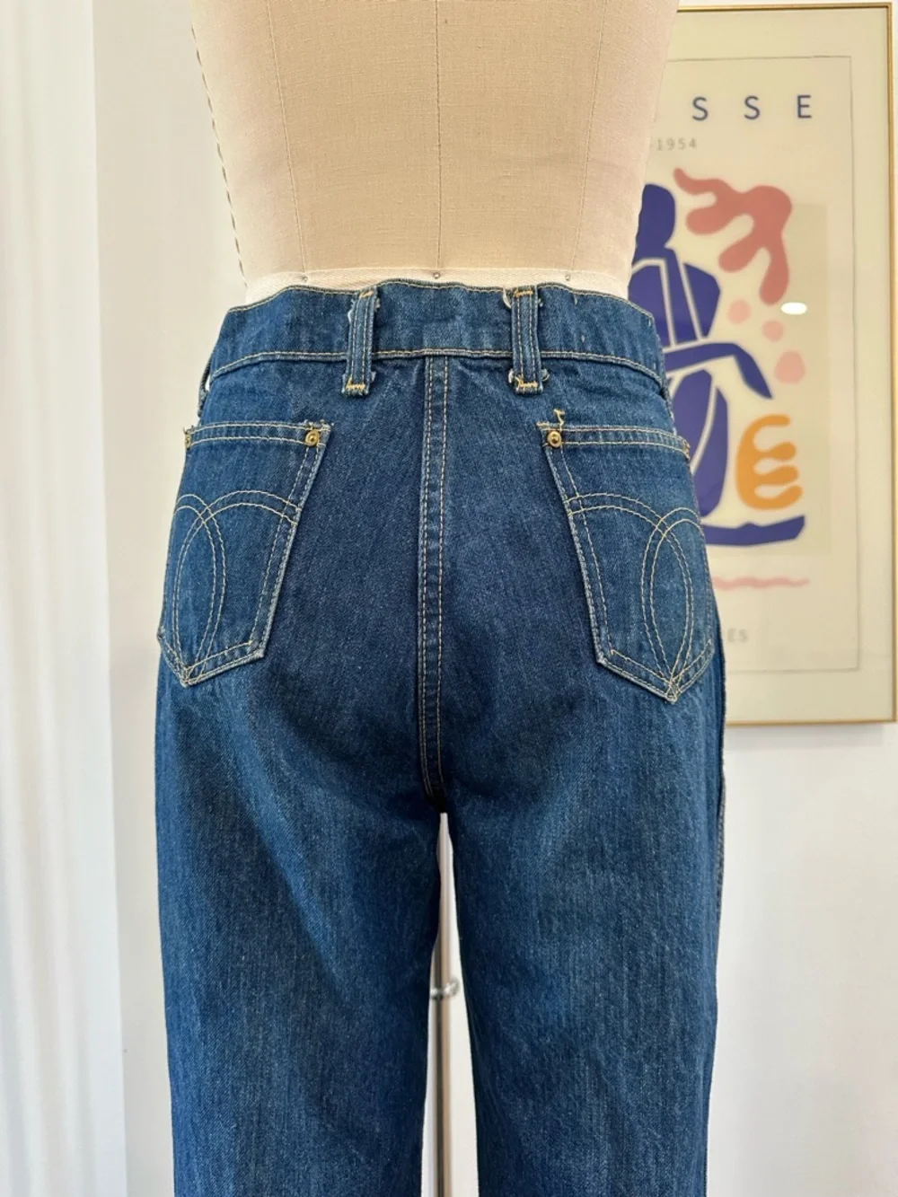 Vintage 70’s Classic High-Rise Straight Leg Jeans - Picture 9 of 16